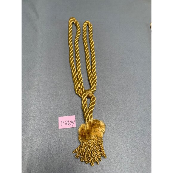 Vintage Gold Curtain Tieback with Tassel - Picture 11 of 11